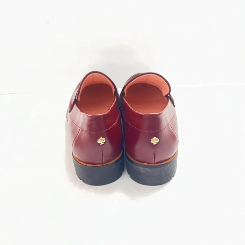 Kate Spade NY Burgundy Leather Oxford Loafers